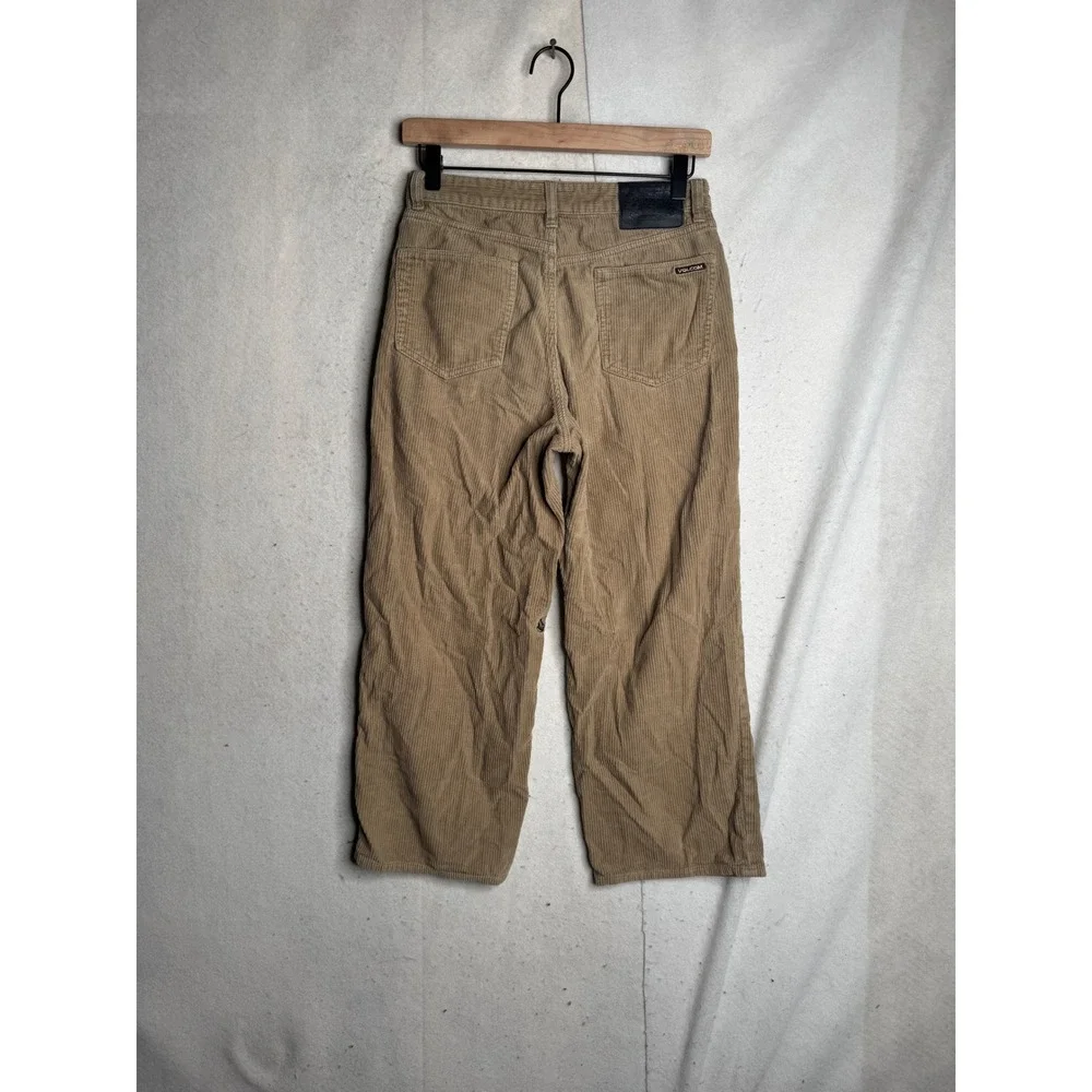 Volcom Billow Tapered Corduroy Pants Mens 27 Tan Khaki Loose Fit Skateboarding